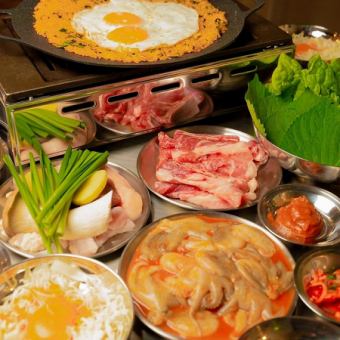 【牛ホルモンタレ焼きコース】1番人気★牛ホルモンの盛り合わせをメインにSNS話題のメニューも★