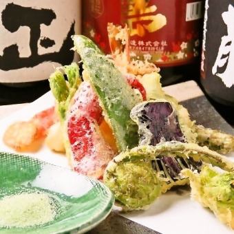 【120分飲み放題付き】鮮魚の造り・季節の天ぷらなど…旬の食材を贅沢に◆全10品6000円(税込)