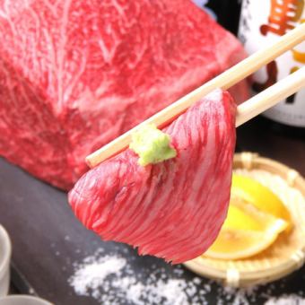 【料理のみ】鮮魚の造り・牛ステーキ・鰻の蒲焼・天ぷら盛りなど全10品6600円(税込)