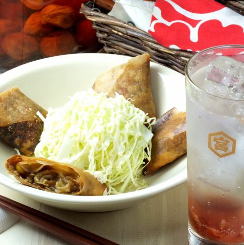 【当店人気No.１☆もんじゃ春巻き】