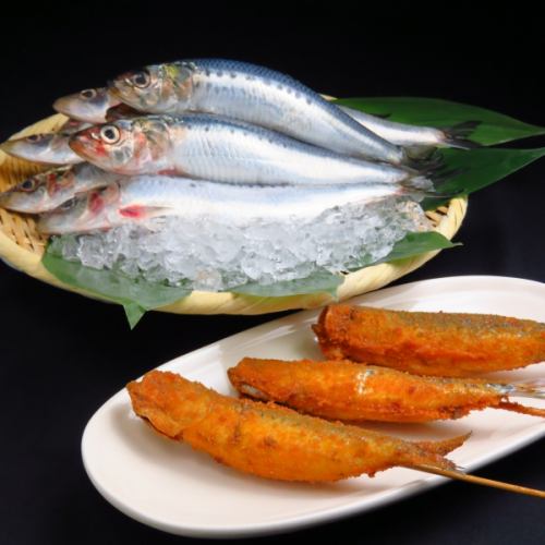 Kinshachi sardine skewers Morozaki Highly acclaimed by Minamichita Town Tourism and Fishing Ambassador!