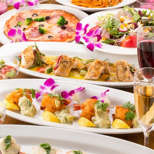 [Girls' party/lunch party] 2 hours all-you-can-drink included with sparkling wine! 8 dishes total "Italian course" 3,500 yen