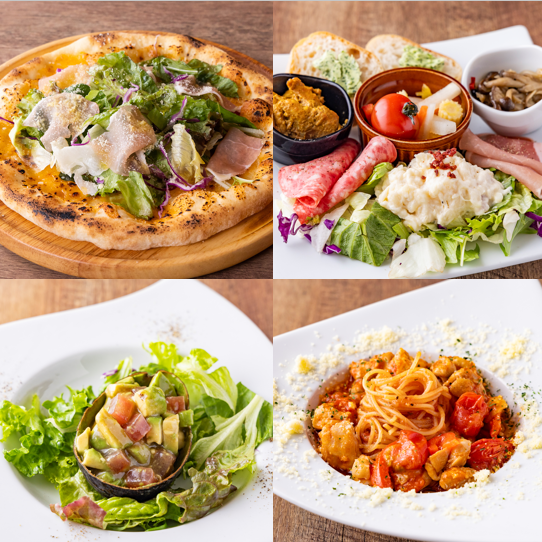 【アヒージョやピザ、パスタなどの一品も種類豊富にご用意☆】当店自慢の逸品各種　500円（税込）～