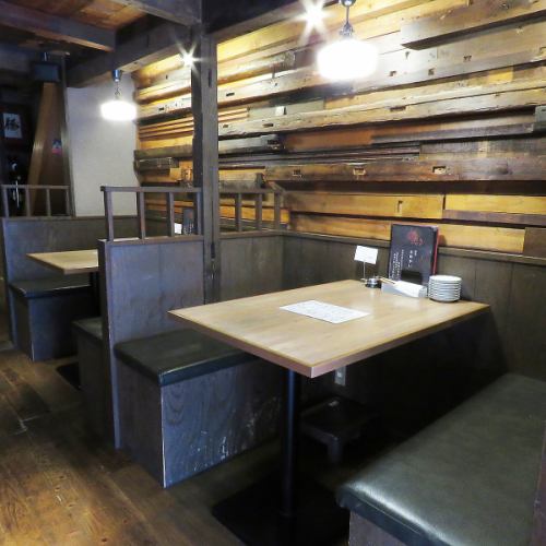 Table seating is also available.