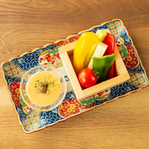 彩り野菜の蟹味噌バーニャカウダー