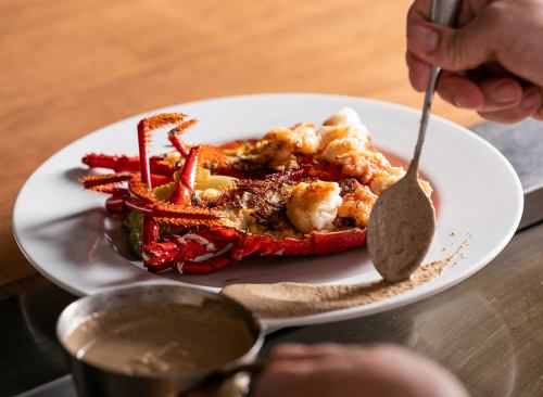 Teppanyaki of spiny lobster