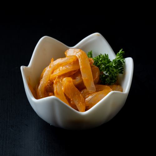 Squid and sea urchin miso