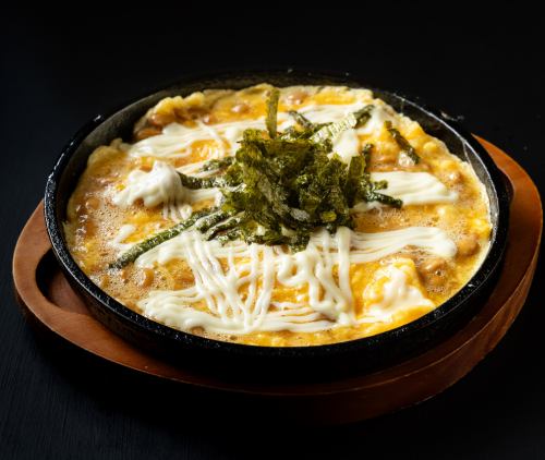 Natto omelette hot plate