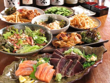 【炎天】がっつり！刺身・揚げ盛含☆全7品＆2時間飲放題 4480円(税込4928円)