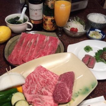 Warm Course (Enjoy both steak and shabu-shabu)