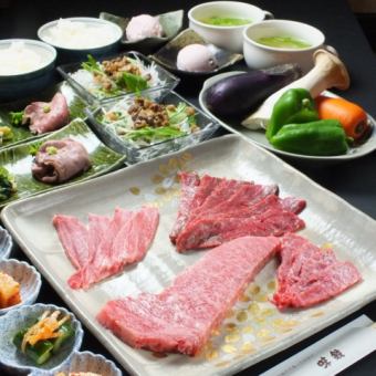 Yakiniku course (Enjoy the different flavors of 3-4 different cuts of meat.)