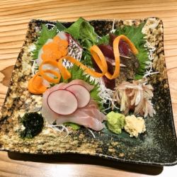 Assortment of three sashimi