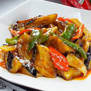 Stir-fried eggplant and pork miso