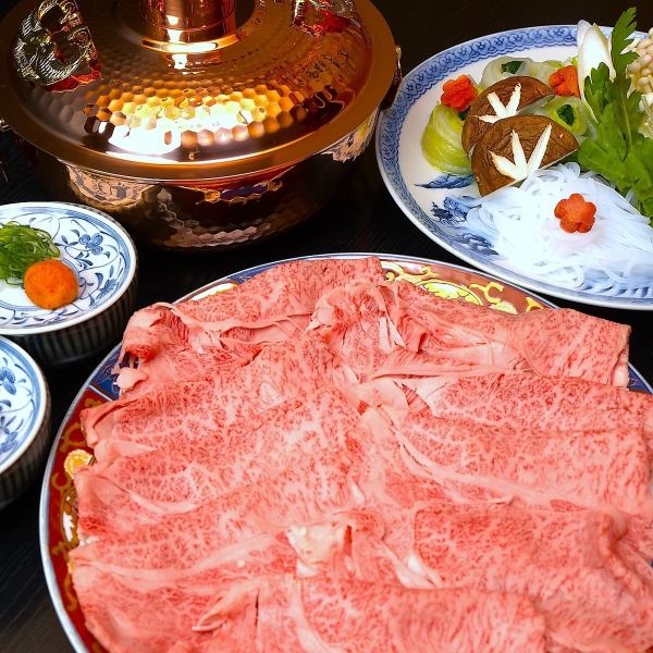 A5 rank Japanese black beef loin shabu-shabu