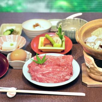 ☆Lunch menu: Clay pot sukiyaki set meal