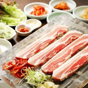 [Any time, 3 hours] All-you-can-eat samgyeopsal & all-you-can-drink 5,300 yen ⇒ 4,700 yen ★ (tax not included)