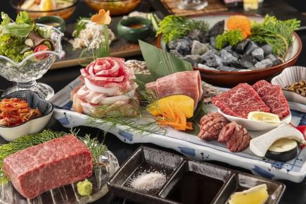 自家熟成肉の塊、タン芯、おすすめ肉、厳選肉など 全8品【12000円コース】