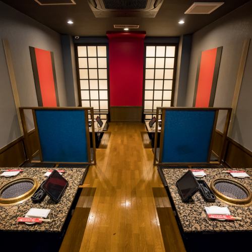 【6名掛け掘り炬燵席】会社の仲間やグループでの宴会におすすめ。広々とした空間で賑やかに過ごせます♪