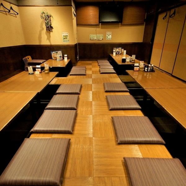 The horigotatsu tatami room where you can stretch your legs and relax is recommended for parties with a large number of people! It's popular, so make your reservations early.