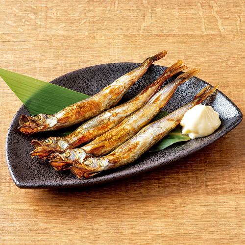 4 Shishamo (smelt with roe) (Kakhafuto Shishamo) fish/grilled ray fin