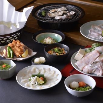 ◎Top quality◎【Natural Tiger Pufferfish】Tenraku Course ≪7 dishes in total≫