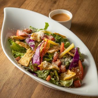 Mexican salad with bacon and tortilla chips