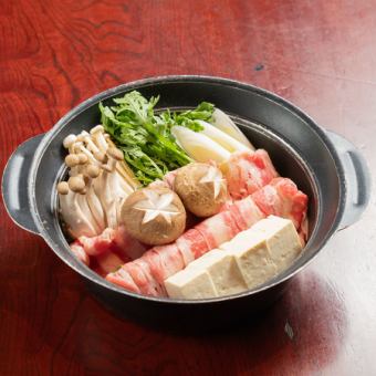 쇠고기 스키 냄비 (계란 포함) 1 인분