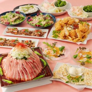 多瑪多瑪標準套餐<鐵板燒牛肉排骨烤肉>☆含2小時無限暢飲3,500日圓（含稅）