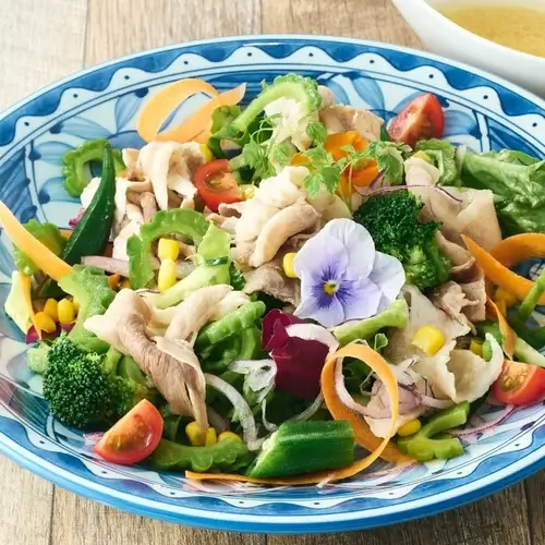 10種野菜のサラダ　あぐー豚のしゃぶしゃぶ仕立て