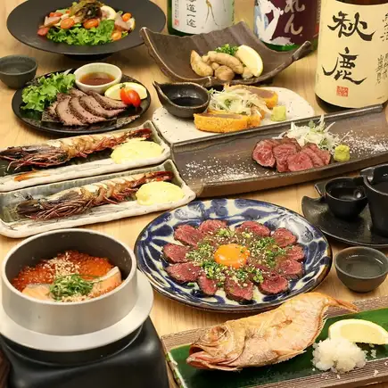 【全部13道菜】尽情享用肉类。炭烤牛排及其他肉类菜肴：烤肉套餐 6,000日元（畅饮另加1,000日元）