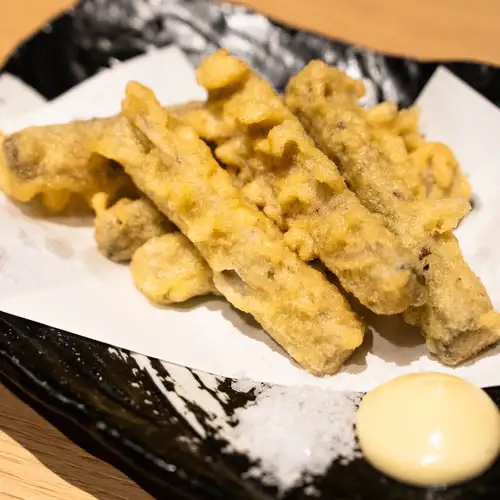 酱油腌牛蒡根天妇罗