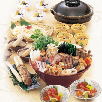 相扑火锅套餐 5,000 日元，畅饮 6,500 日元 ⇒ 6,000 日元（含税）