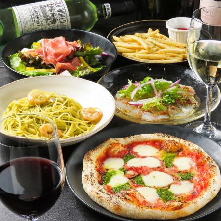 [Classic! Italian Course★] Meals only including pizza and pasta! 5 dishes in total/2,500 yen (tax included)◎