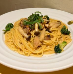 Grilled chicken and broccoli with Kyushu soy cream sauce