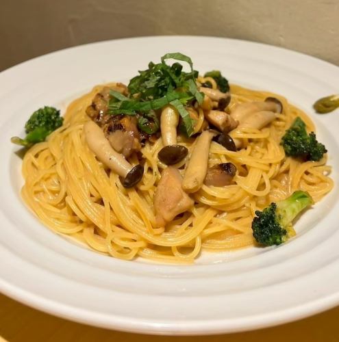 Grilled chicken and broccoli with Kyushu soy cream sauce