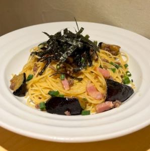 Deep fried eggplant and minced meat Japanese style bolognese