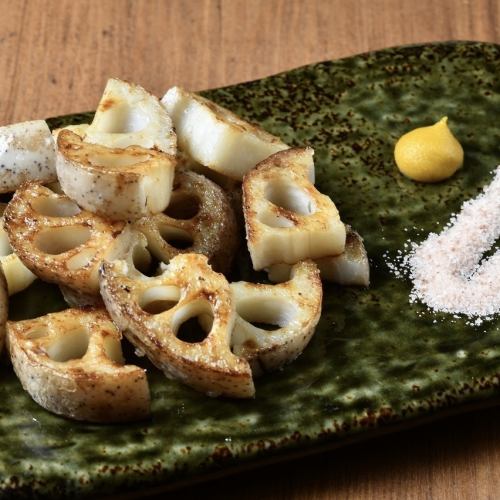 Lotus root teppanyaki