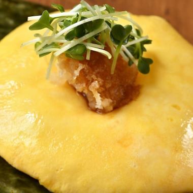 [Soft and fluffy! Dashi-wrapped eggs] Grilled on the iron plate right in front of you!! A new sensation of dashi-wrapped eggs!