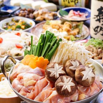 Rich! Chicken hot pot ◇ Choice of finish! 7 dishes including straw-grilled bonito ◇ 2 hours all-you-can-drink "Tosa's Ibuki hot pot course"