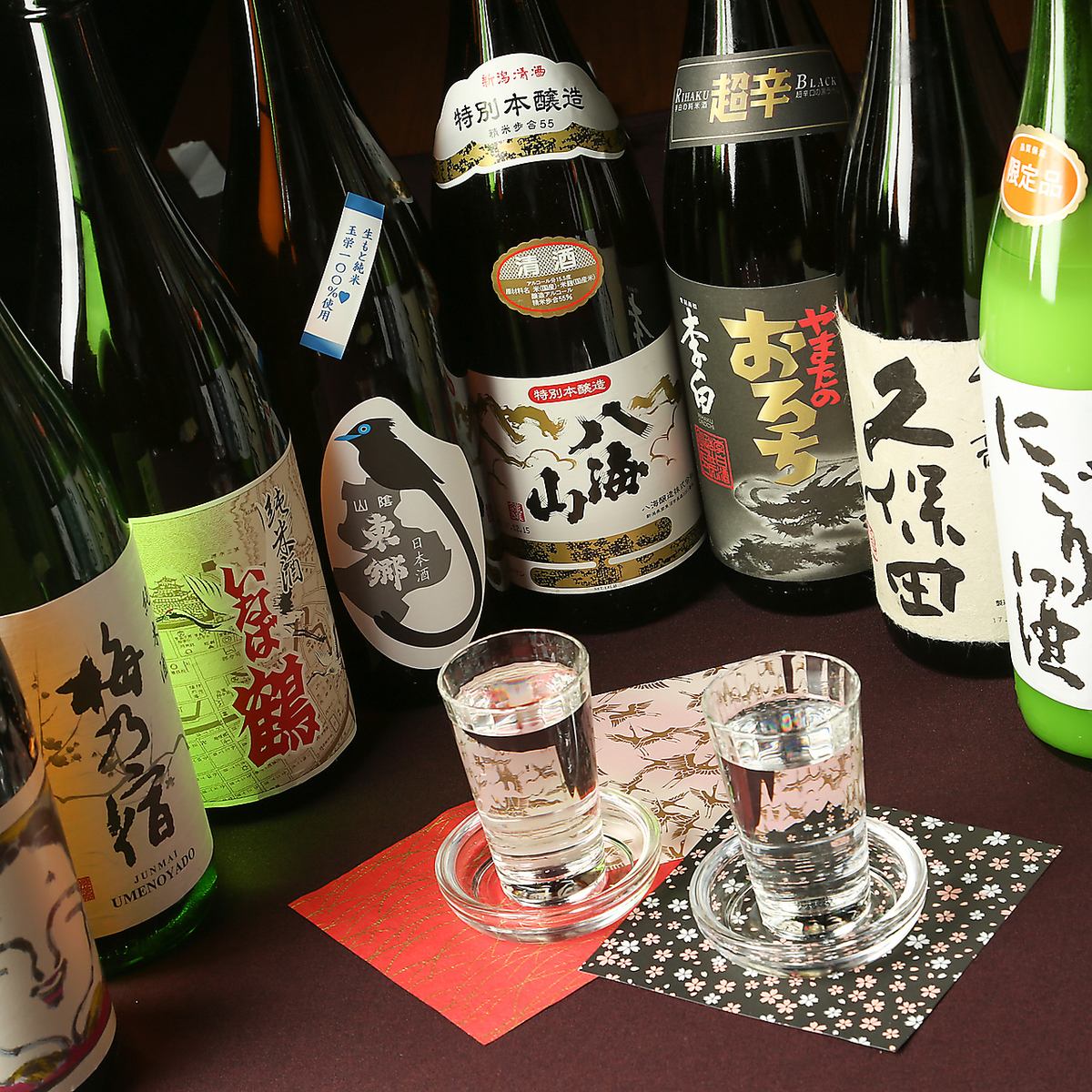 清酒爱好者必看！包括10种清酒在内的70种无限畅饮♪ 1,800日元～