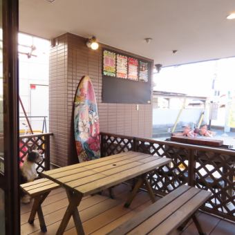 We also have terrace seating! If you are a smoker, you can also eat here ☆