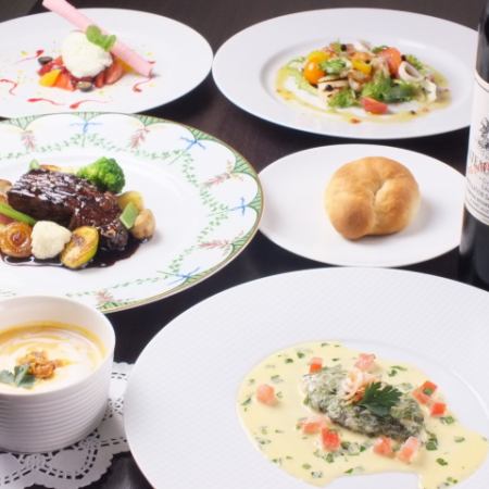 [1/8~] [Birthdays, anniversaries, etc.] Special dinner course using seasonal ingredients <6 dishes in total> 4,950 yen (tax included)