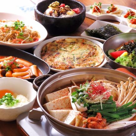 メインが自家製味噌のスンドゥブチゲ!タタキ、ケジャンの贅沢コース2時間飲み放題付き6000円