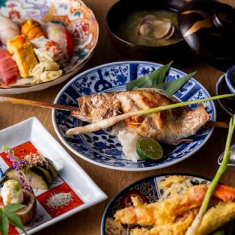 のどぐろ原始焼きと上寿司コース◆お料理のみ 6000円(税込)