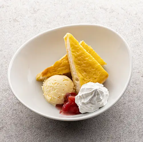 French toast with melting vanilla