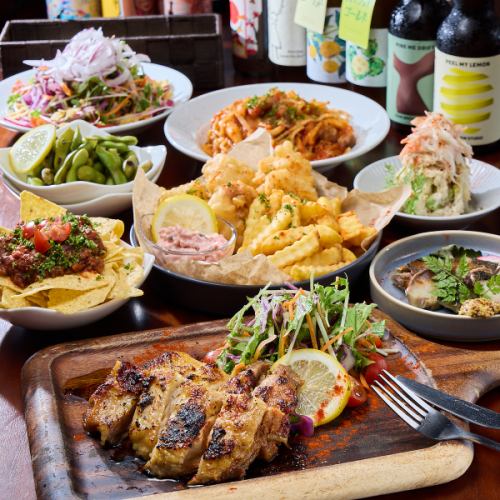 【アるかコース】人気の飲み放付きスタンダードコース！　樽生ハートランドも飲み放題で、税込4900円！