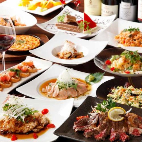★2.5時間飲み放題付(100種類以上)★サーロインステーキなど【Saptyコース】全8品