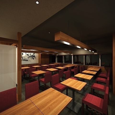 The restaurant can be rented out for private use for up to 80 people, and can accommodate a variety of numbers of people inside the restaurant.