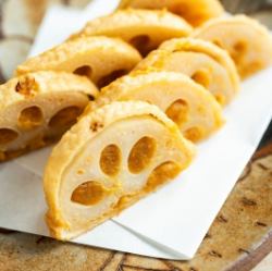 揚げたて辛子蓮根