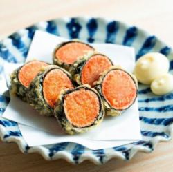 明太子の磯辺天ぷら